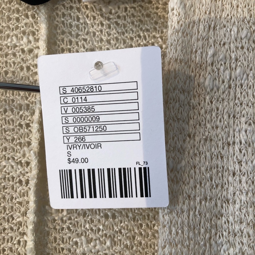 SzS BDG  NWT ivory cardigan - Picture 5 of 9
